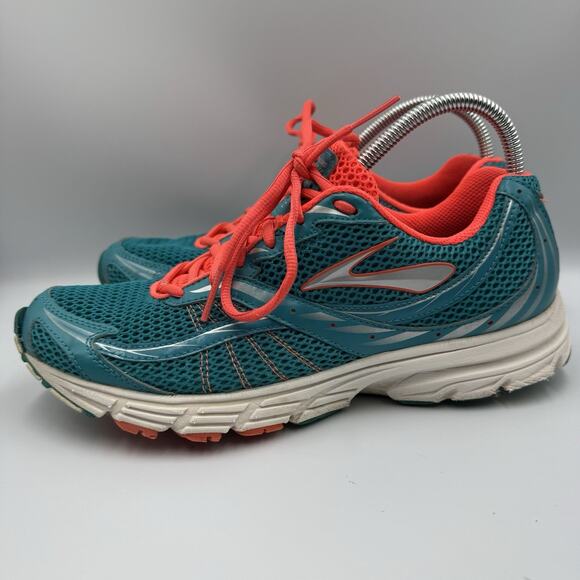 Brooks Launch Womens‎ Sz 10.5 Teal Pink Running Training Shoes Toe Separating - Picture 4 of 7